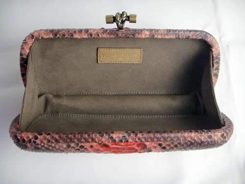 Bottega Veneta Clutches New Knot 8652 orange silver snake